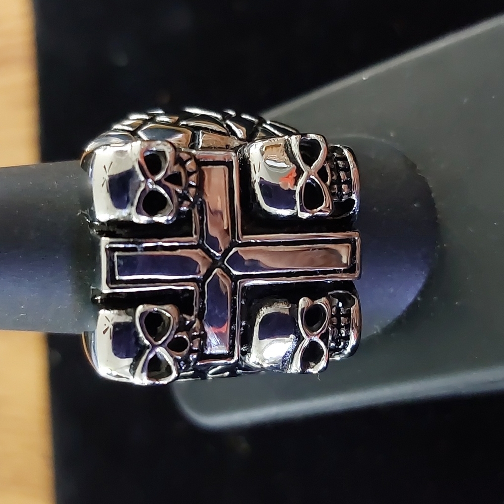 Stainless Steel Skull Ring Sz 10